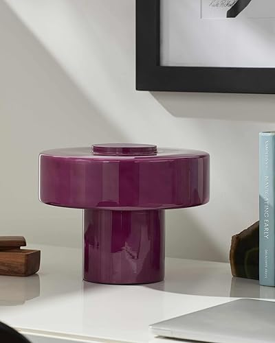 Miniatura 10 de BoutiqueRugs Lauenhagen - Lámpara de mesita de noche de cristal geométrico contemporáneo para mesita de noche de dormitorio, iluminación lateral