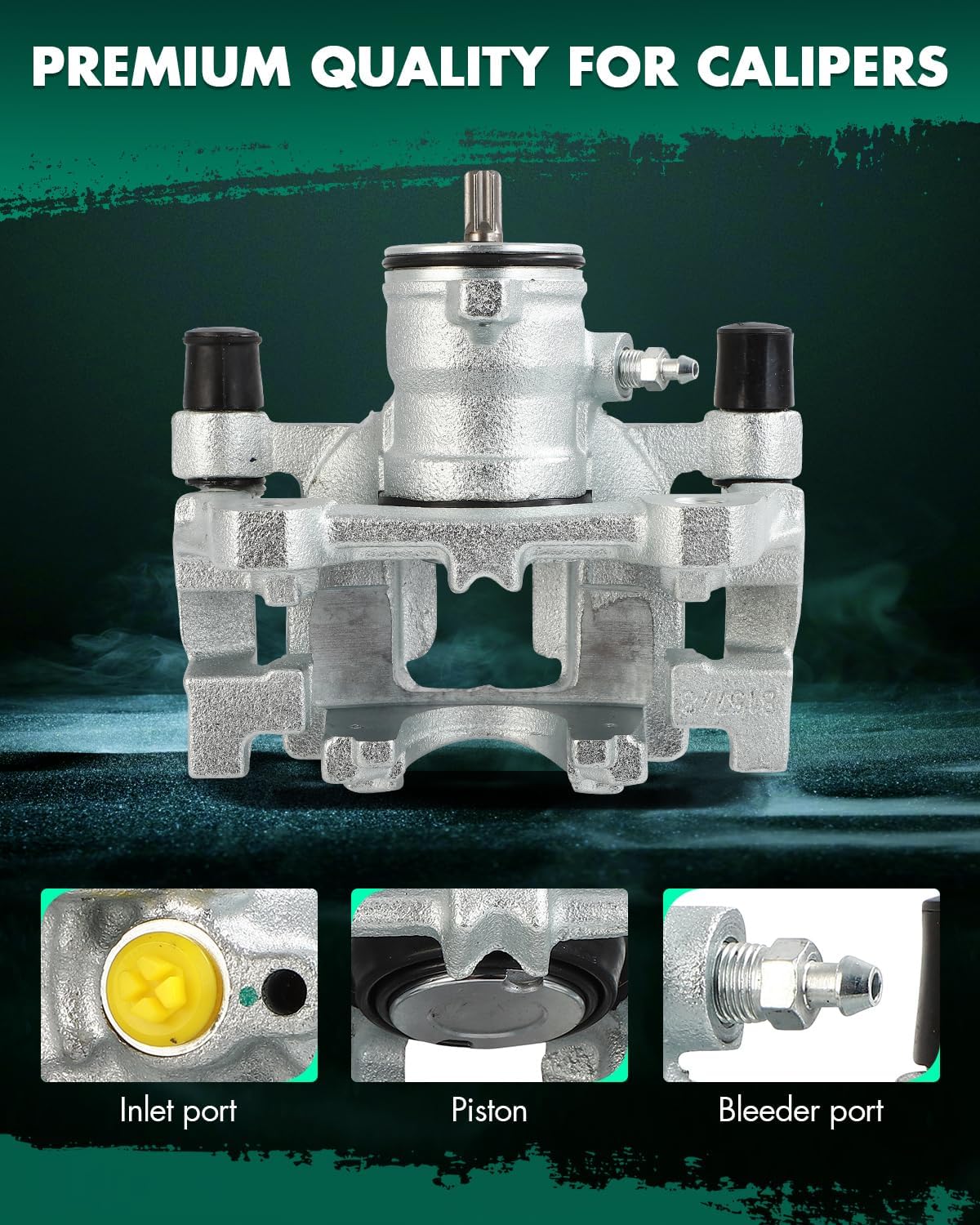 SCITOO 18B5477 Rear Left Disc Brake Caliper Assembly w/Bracket For Ford For Fusion/For Police Responder Hybrid/For SSV Plug-In Hybrid,For Lincoln For Continental/For MKZ