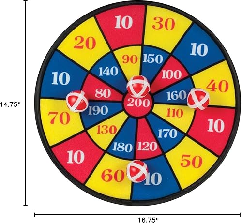 Miniatura 3 de Toysmith Juego de tablero de dardos de tela de objetivo de seguridad