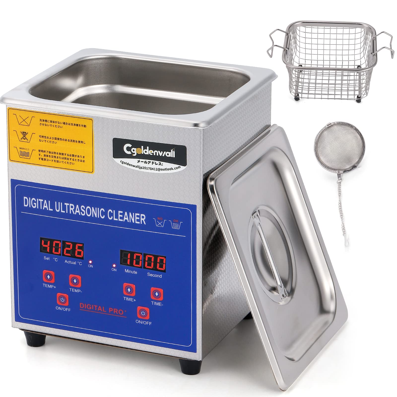 Amazon | CGOLDENWALL 超音波洗浄機 小型 業務用 2L 家庭用 0-30min