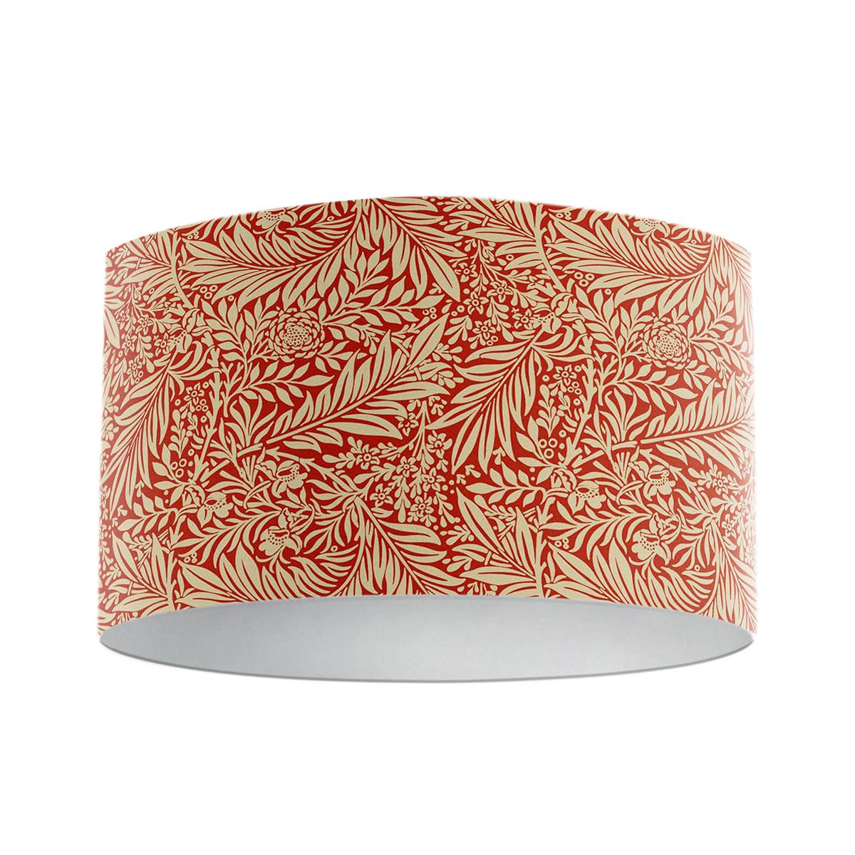 Harrison Cropper Crimson Red William Morris Larkspur Lampshade (, 30Cm Diameter Ceiling Pendant)
