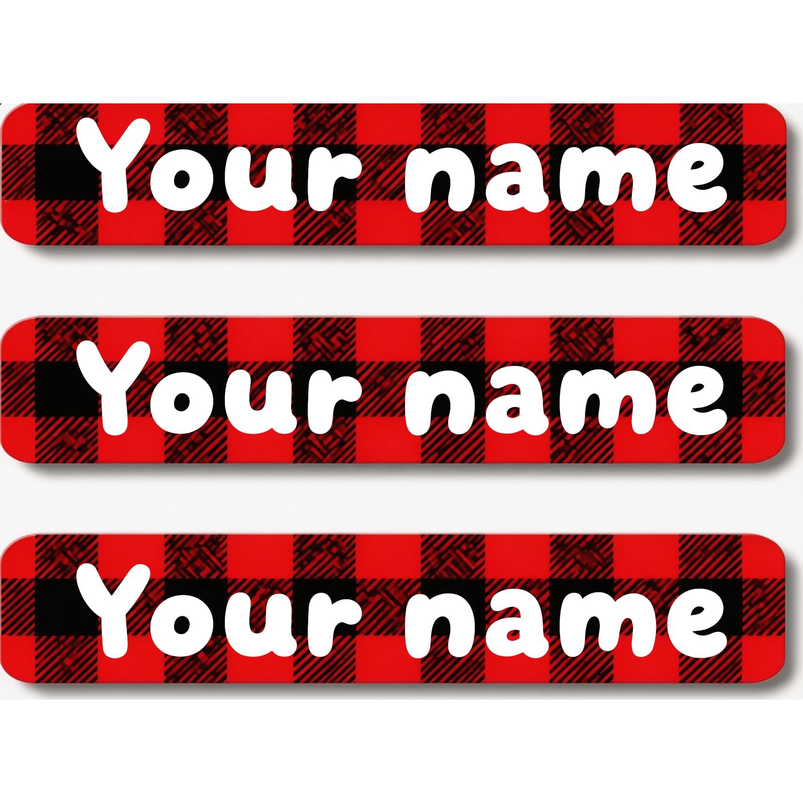 Personalized Waterproof Name Stickers for Kids, Washable Clothing Labels, Durable Name Tags for School, Kindergarten, Lunch Boxes, Books, Toys – Ideal Back to School（Red and Black）