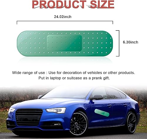 Miniatura 8 de Kewucn 2 calcomanías de vinilo grandes y divertidas, de 10 x 2.7 pulgadas para vehículos, cubierta de abolladuras y arañazos, adhesivo para