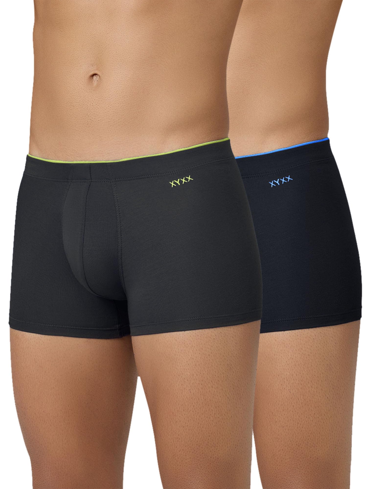 Men's Uno Micromodal Solid Antimicrobial Trunks | Underwear for Men (Pack of 2)