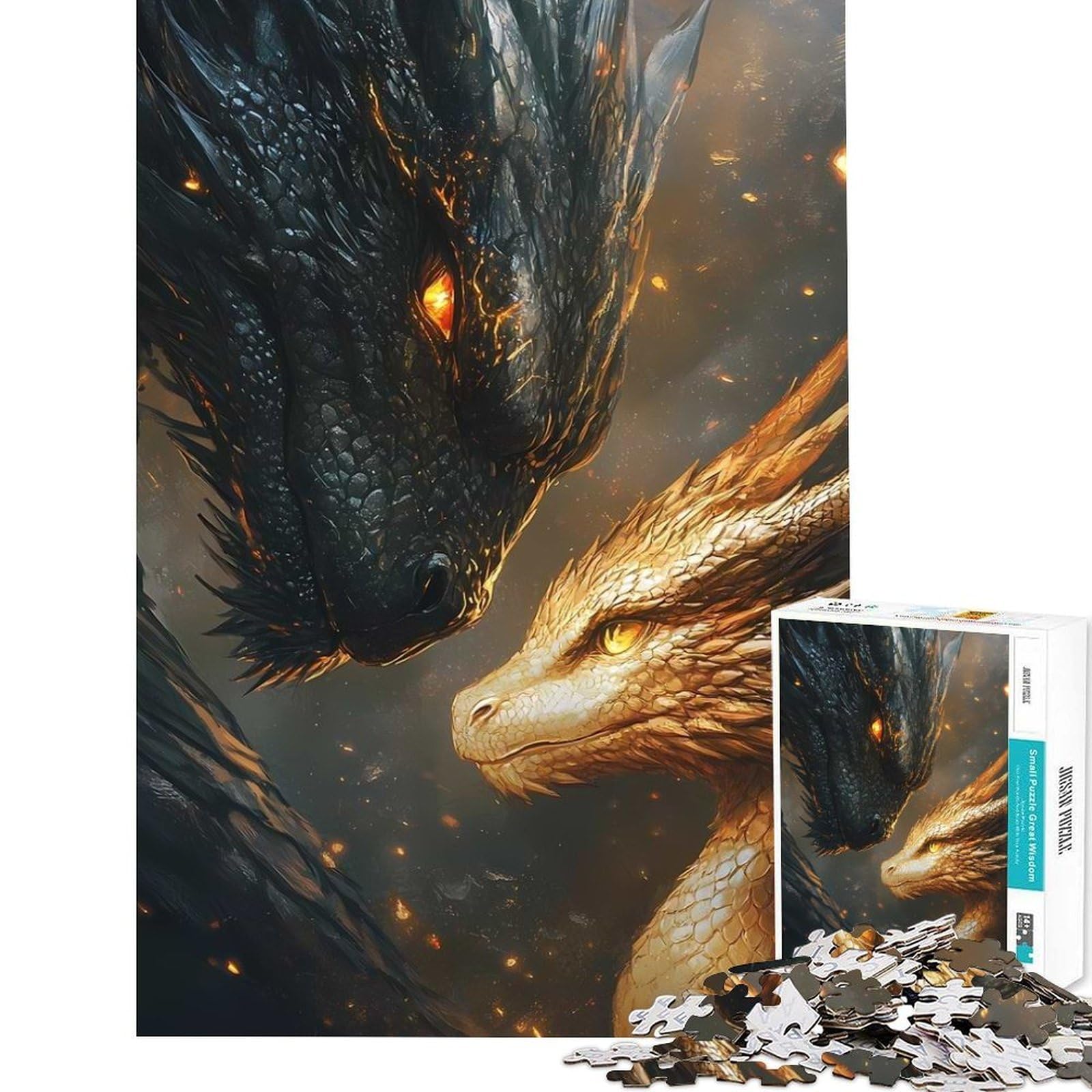 Puzzles for Teenagers 1000 Piece Tairn And Andarna Fourth Wing Adult Puzzles Toy Wall Decor Staycation Kill Time Fun Activities at Home (Size 38x52cm)