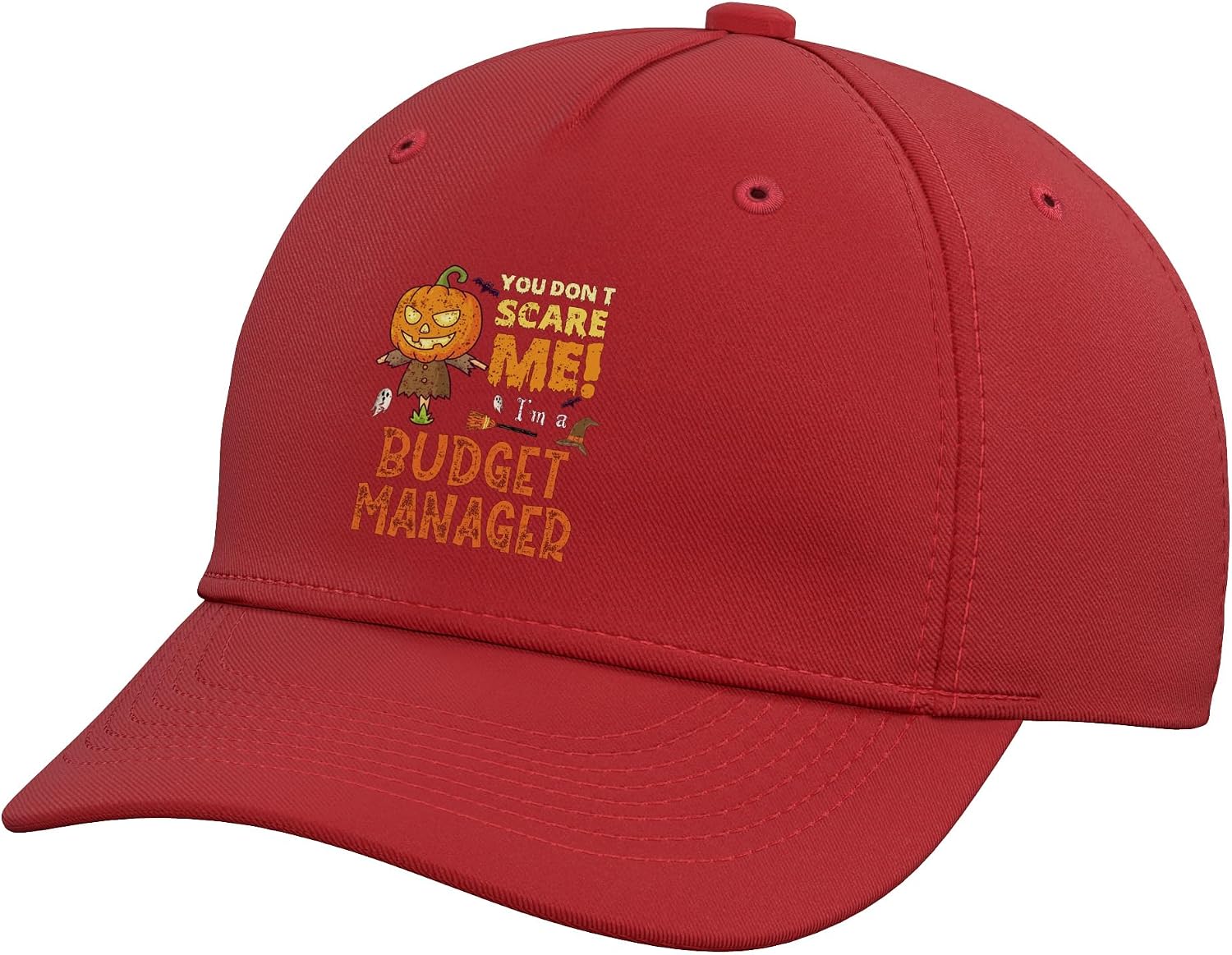 Halloween You Don't Scare Budget Manager Funny Adjustable Baseball Hat