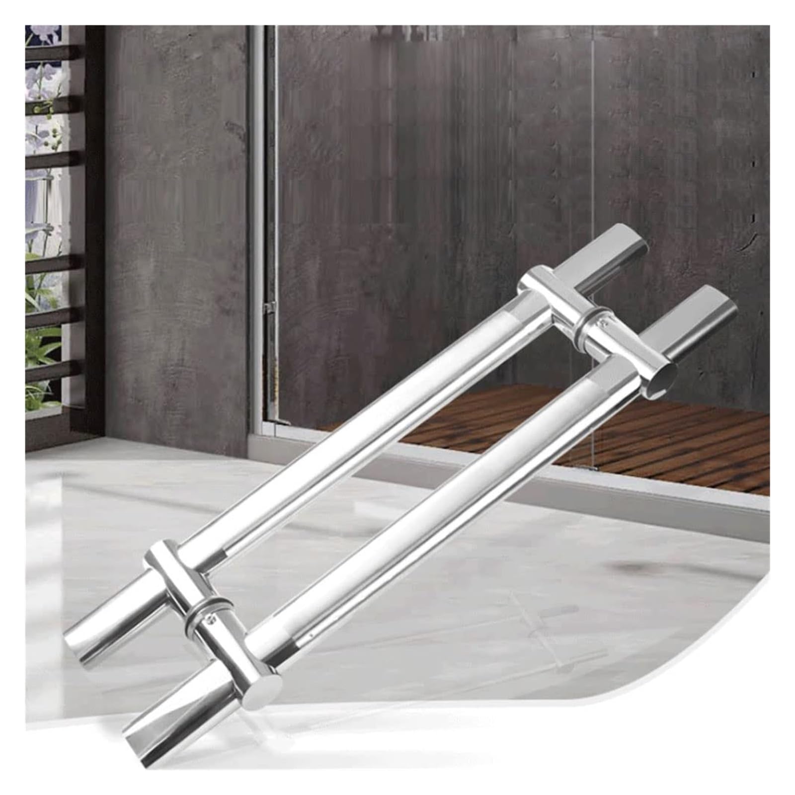Bouton de porte de douche design en acier inoxydable 304 pour paroi de douche en verre