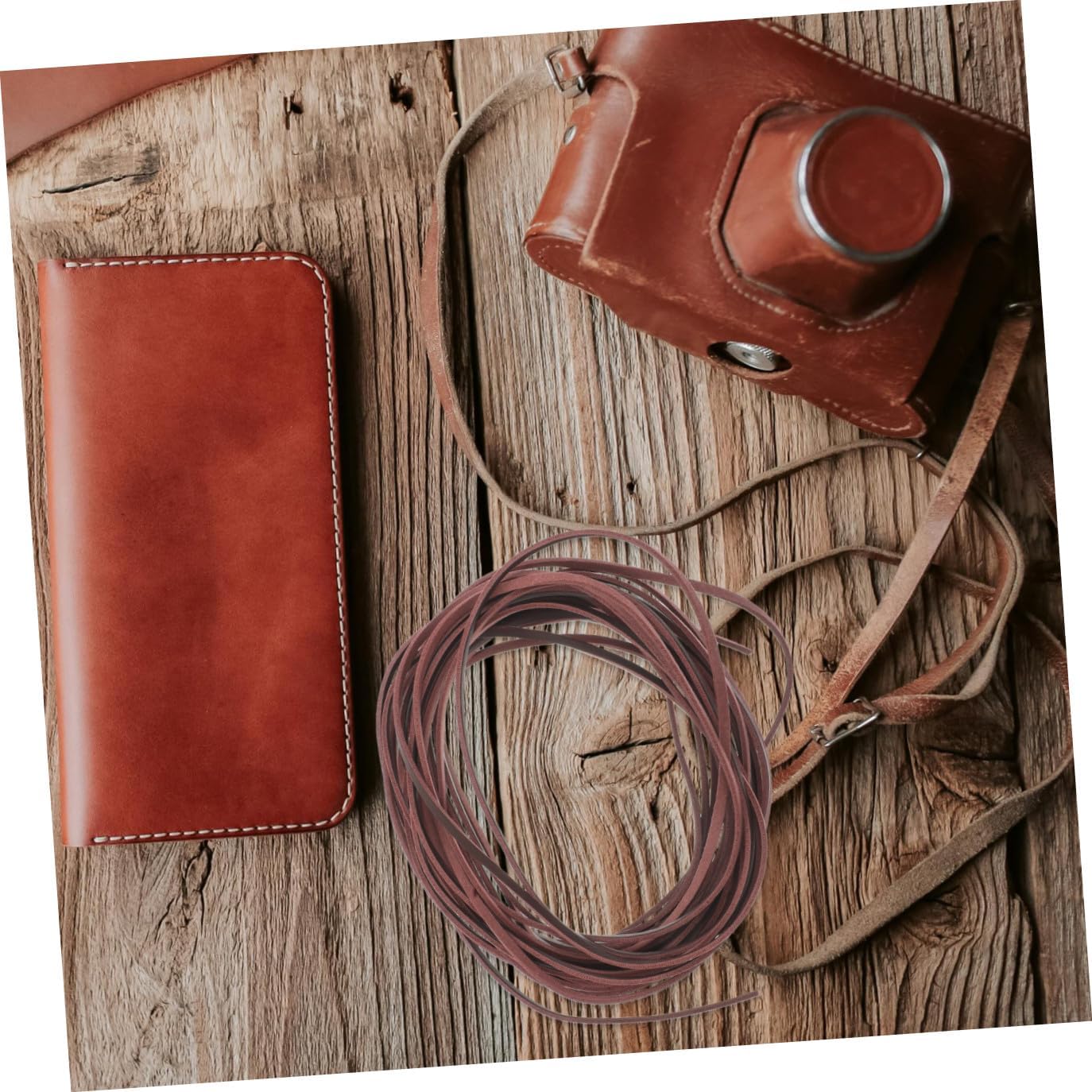 DOITOOL Flat Faux Leather Braiding String Yards Wide Versatile DIY Craft Material for Jewelry Making Shoe Laces and Home Projects Deep