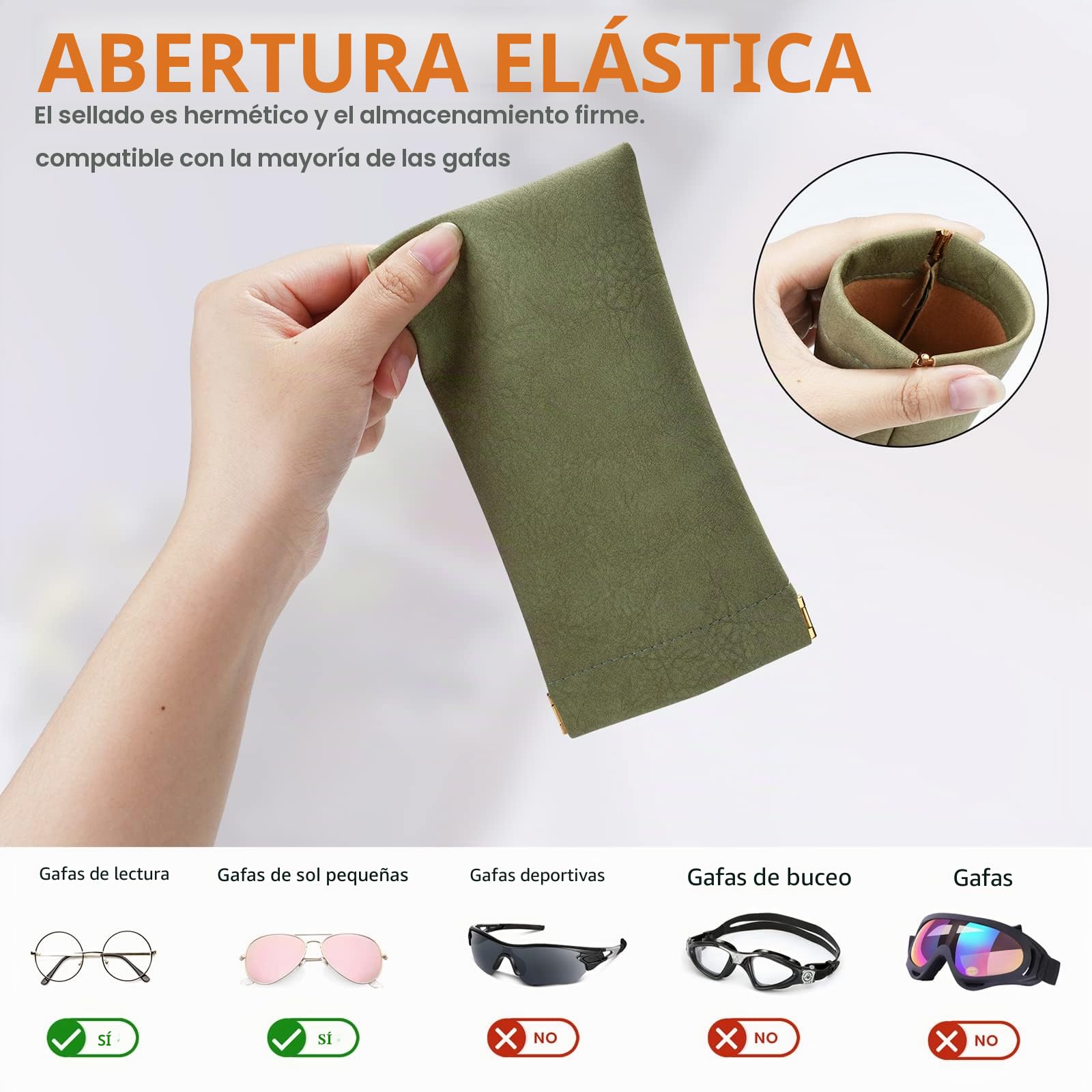 molshine 2 uds bolsa de cuero portátil para gafas de sol, estuche suave para gafas, funda para gafas para lectura, gafas de sol pequeñas