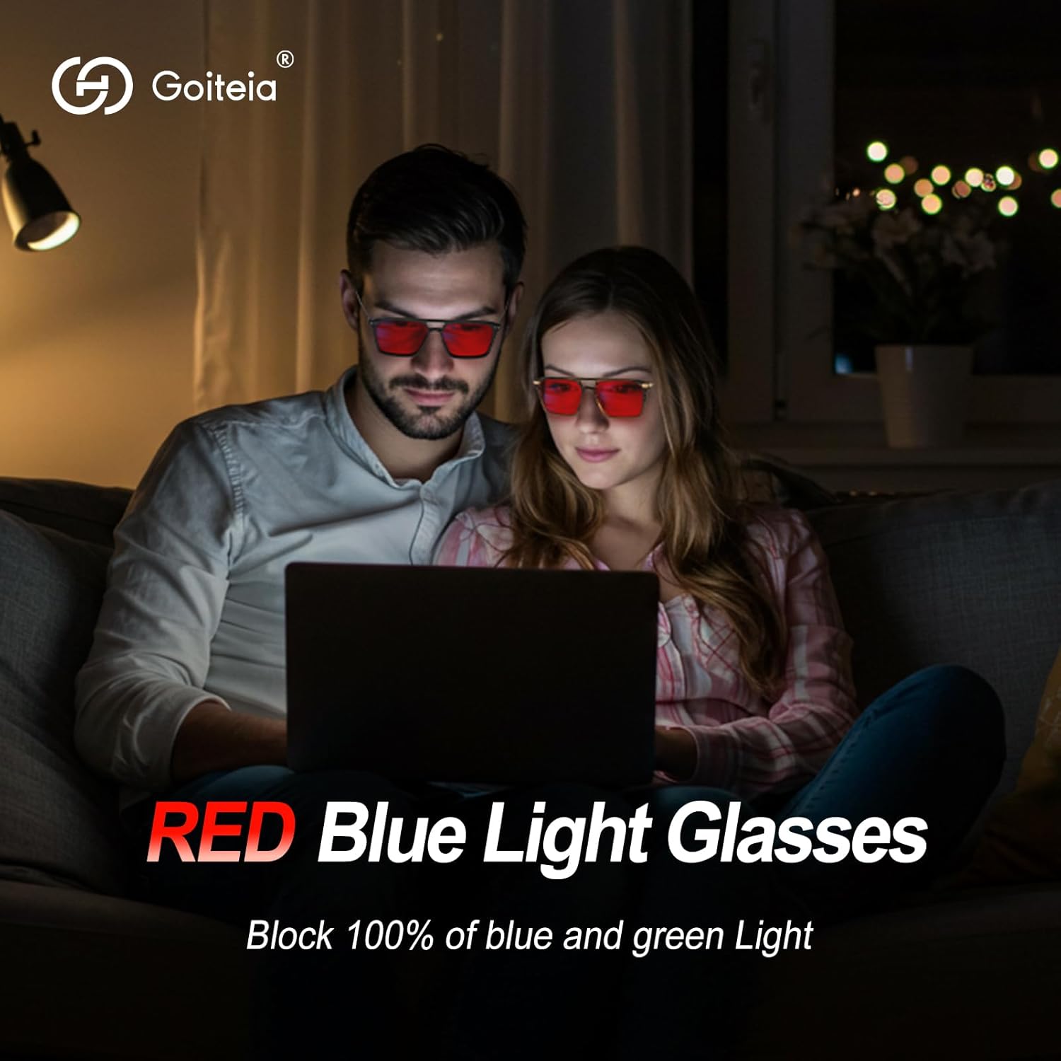 Goiteia Orange Blue Light Blocking Glasses-Retro 70s Blue Light Glasses for Men Women, Easier Sleep and Migraine Relief - Image 2