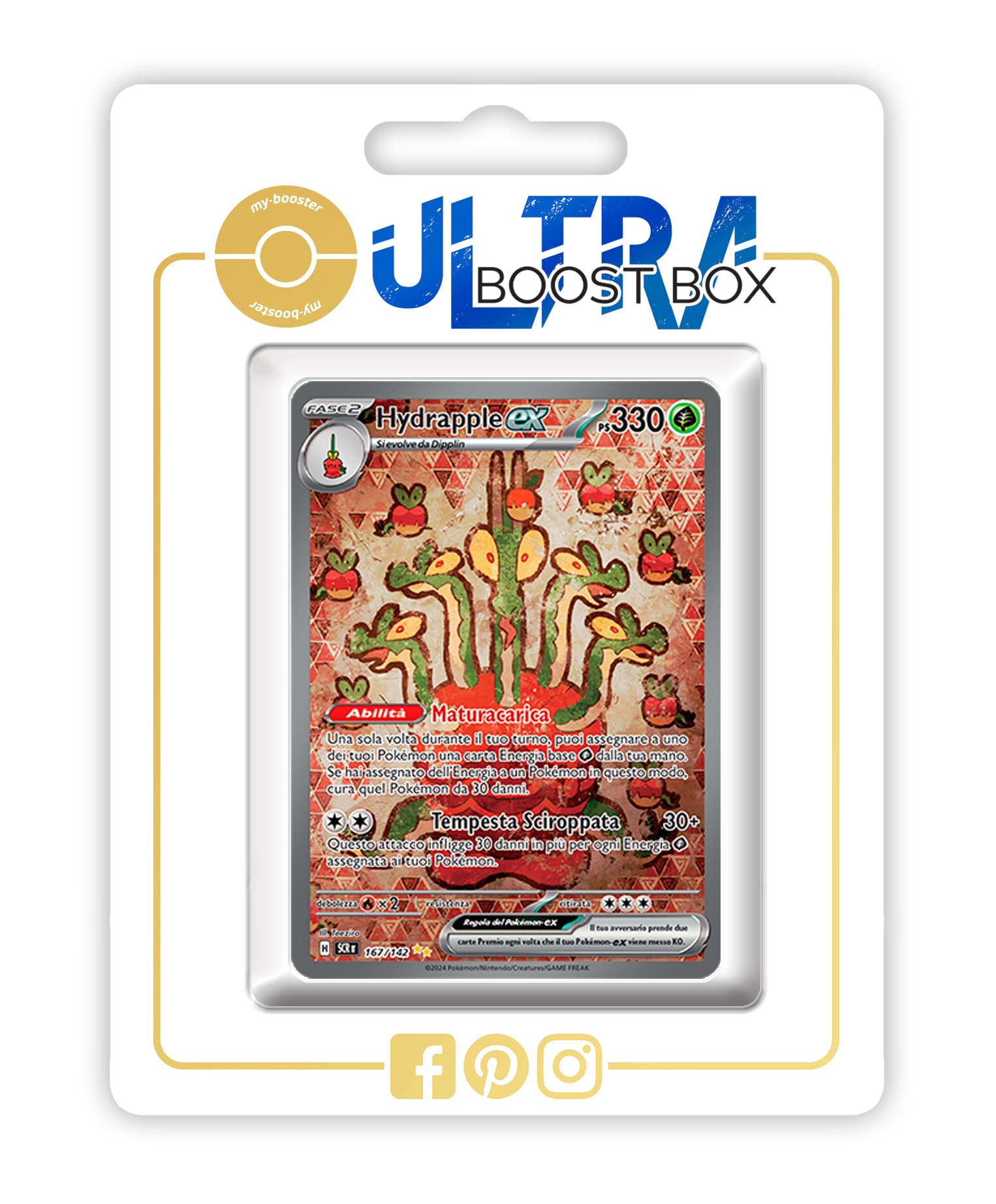 my-booster Hydrapple ex 167/142 Alternativa Pokémon Gallery Secreto X Scarlatto e Violetto 7 Corona Astrale - Box di 10 carte Pokémon Italiane