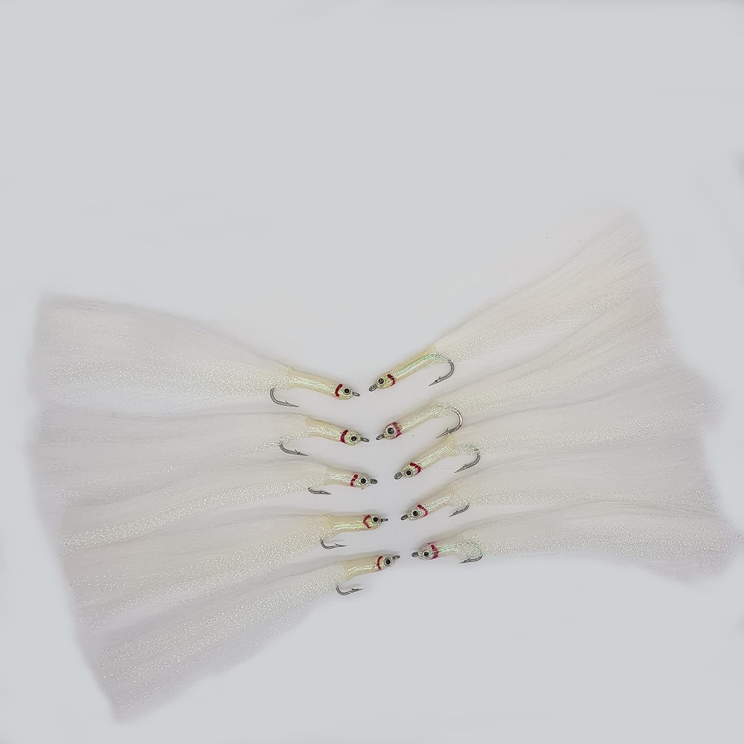 BestCity Fly Fishing White Sand Eels/Sandeels Sizes 2 & 2/0 Pack of 10 - Image 5
