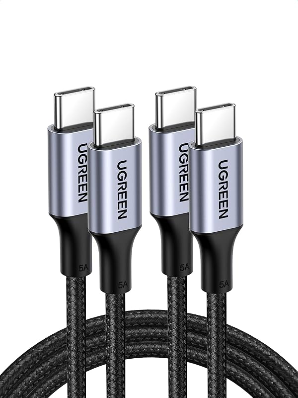 UGREEN Lot de 2 Câble USB C vers USB C PD 100W 5A 20V Charge Rapide Compatible avec MacBook iPad Pro