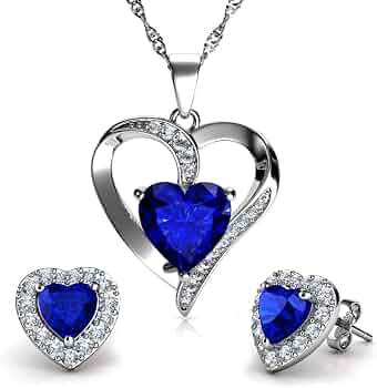 DEPHINI Collana Con Ciondolo Doppio Cuore Rosso In Argento 925 E Zirconia Cubica, Lunghezza 45 Cm, Regalo Per Donne - 3
