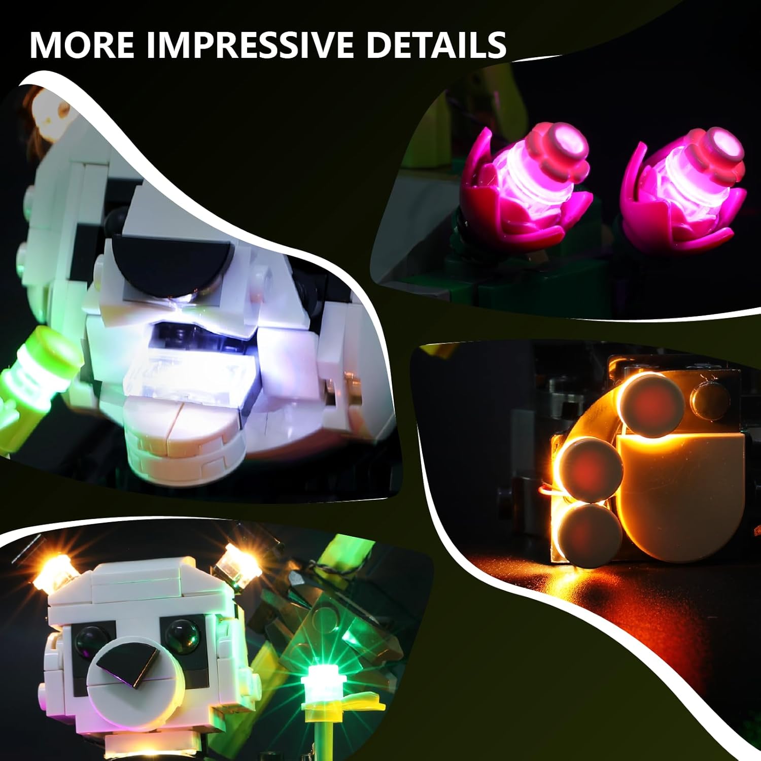 LED Light Kit for Lego Wild Animals Panda Family 31165 – Compatible with Lego Creator 3-in-1 Building Set, Lighting for Panda Model - NOT Included The Model Set