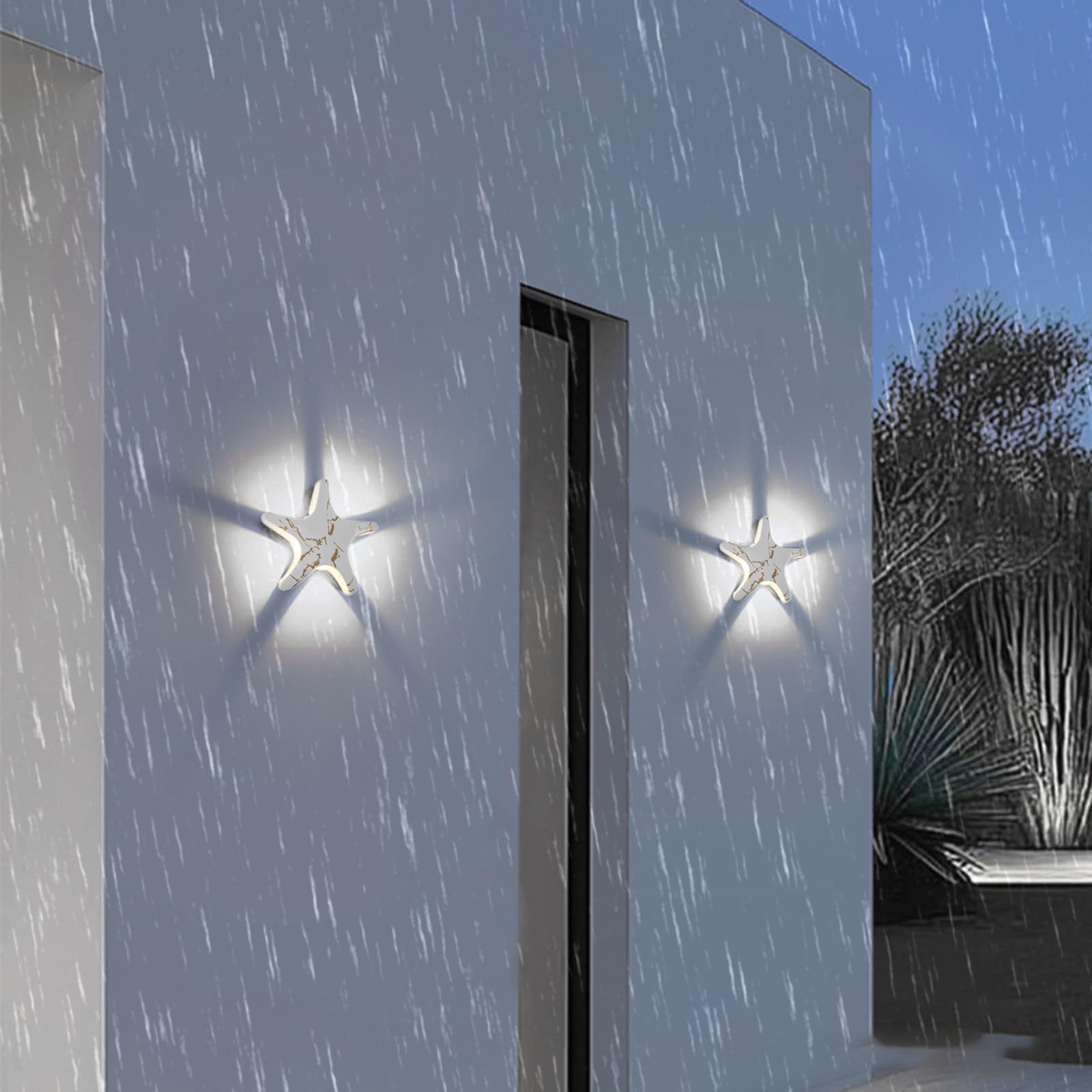 Apliques de pared LED para jardín y terraza, lámpara moderna creativa e impermeable 8