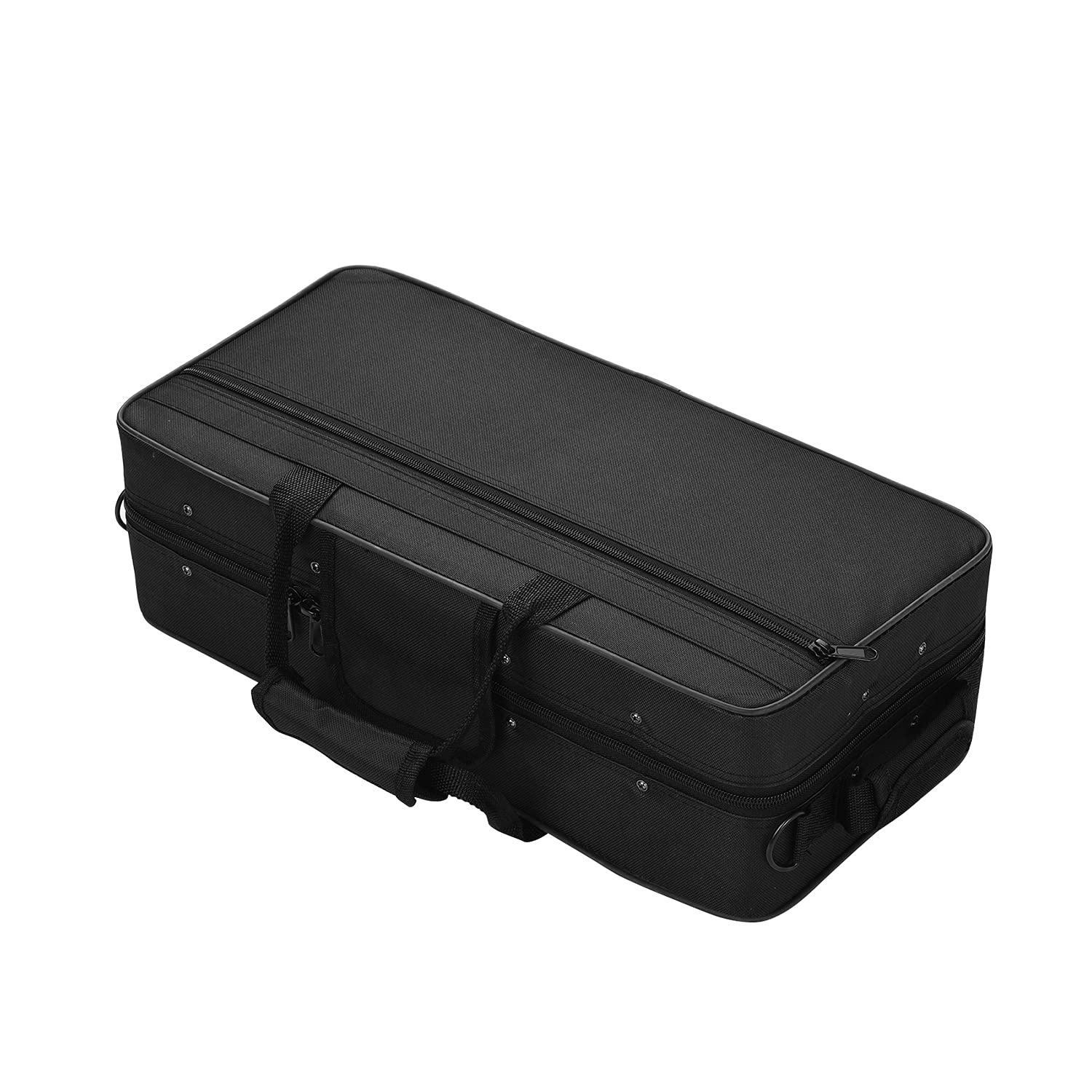 Sassofono soprano,KOCAN Mini sassofono soprano in Sib Sax Materiale in ottone Superficie laccata dorata Strumento a fiato con custodia per il trasporto Guanti Panno per la pulizia Pennello Ance Cinghi