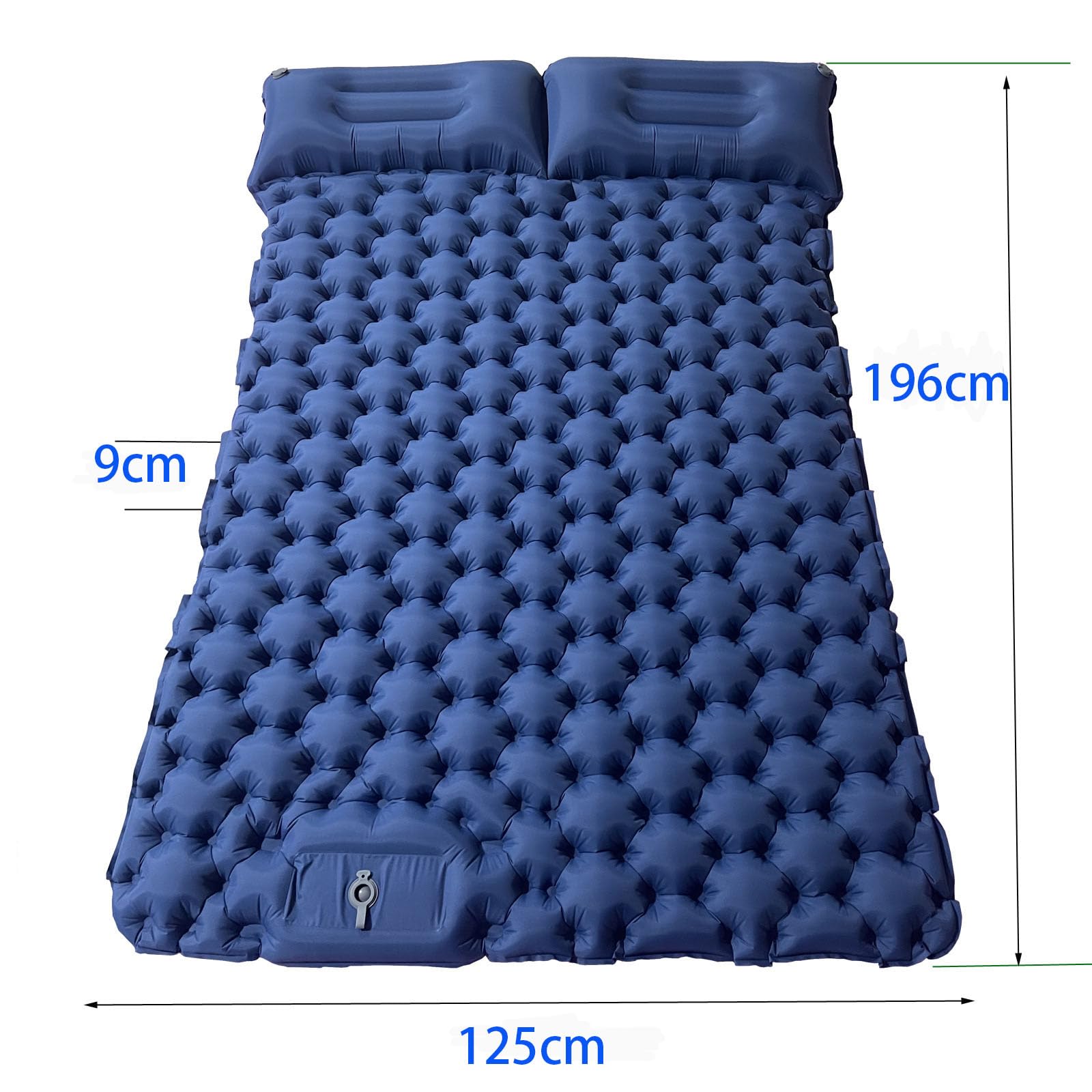 Self inflating 2 person outdoor camping sleeping mattress with pedal air pump and built in camping pillow 2 person outdoor camping bed light and portable, suitable for outdoor hiking and camping