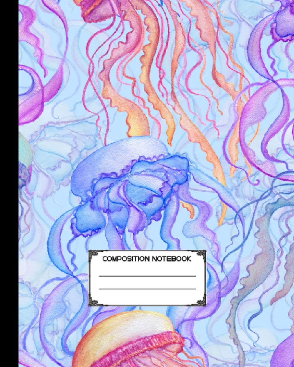 Composition Notebook Journal: Aesthetic Watercolor Cute Jellyfish Wide Lined Notebook | Journal For School, College, Office, Home, Work ForOcean Life Lovers