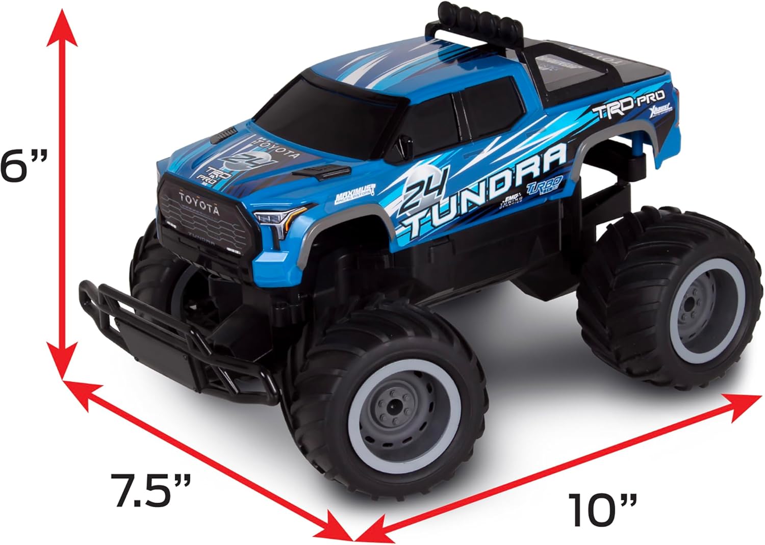 Mean Machines: RTR RC - Toyota Tundra - Blue - 2.4 Ghz High Performance for Donuts & Wheelies, Turbo Boost, Ready-to-Run Radio Controlled Vehicle