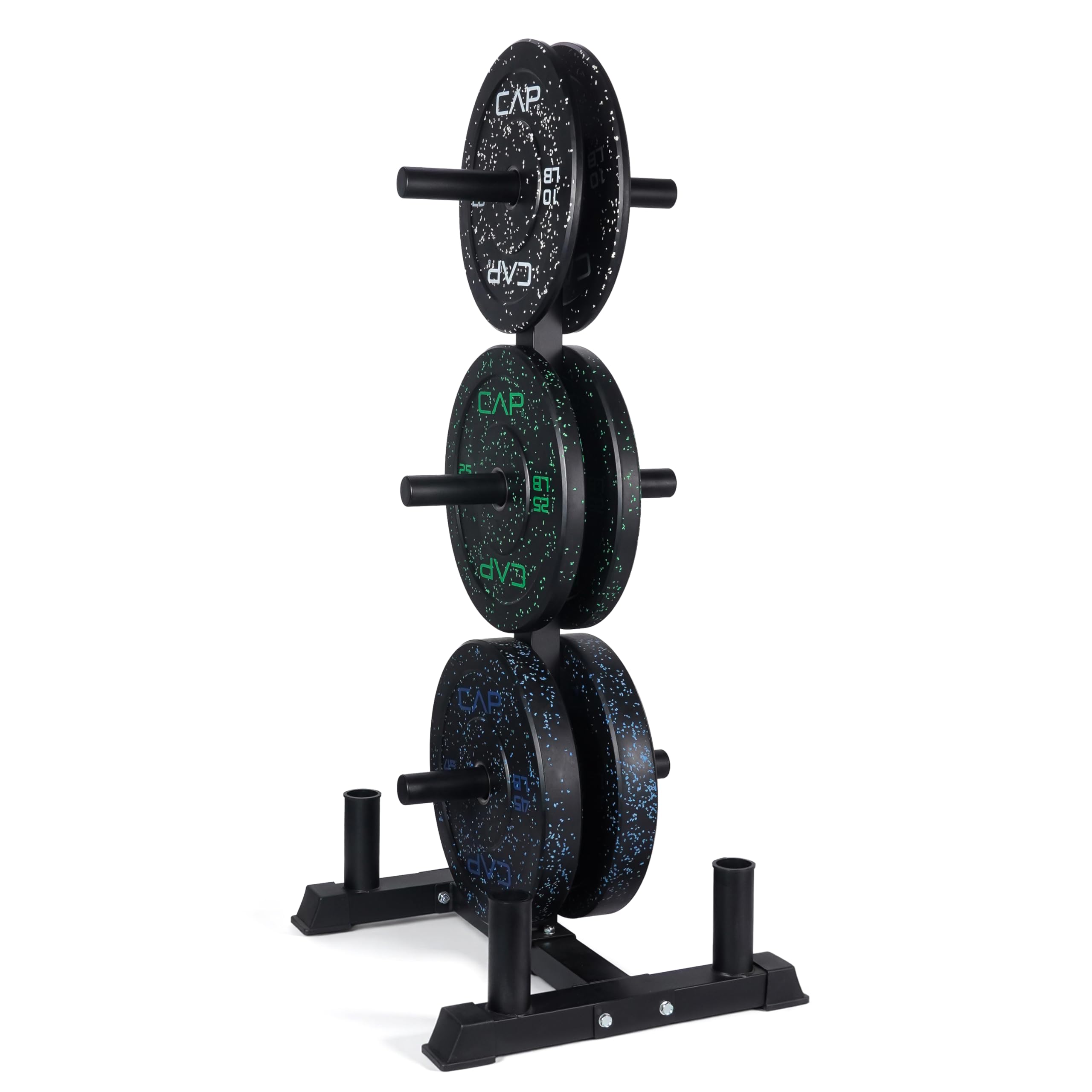 CAP 2-inch Olympic Bumper Plate Weight Set | 100-370 lbs | Multiple Colors | Storage Rack Optional