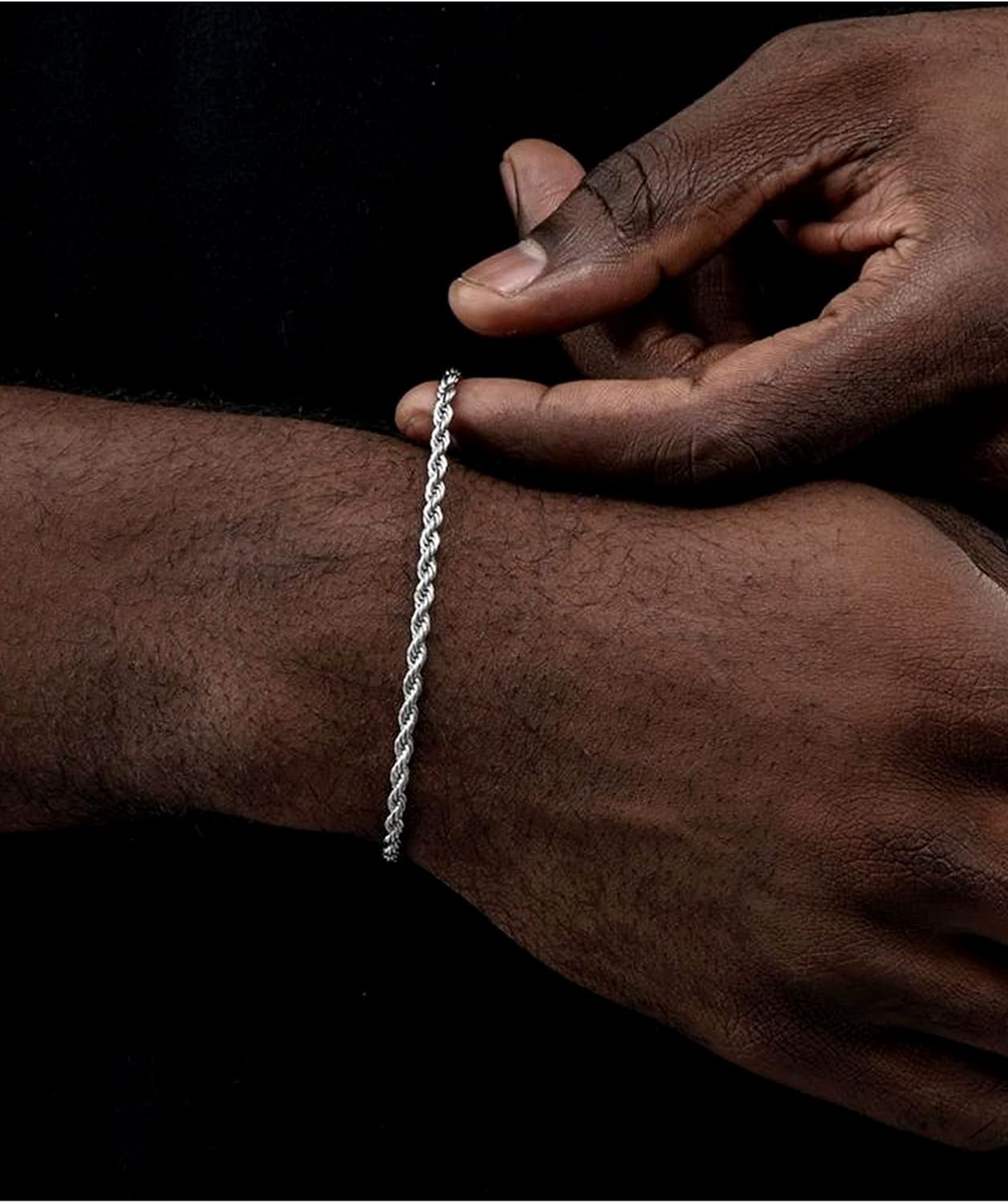 nometo 925 Sterling Silver Rope Chain Bracelet Box Chain Bracelet 2mm3mm5mm Silver/Gold Plated Bracelet for Men Women Silver Bracelet 6.5-9 Inches - Image 5