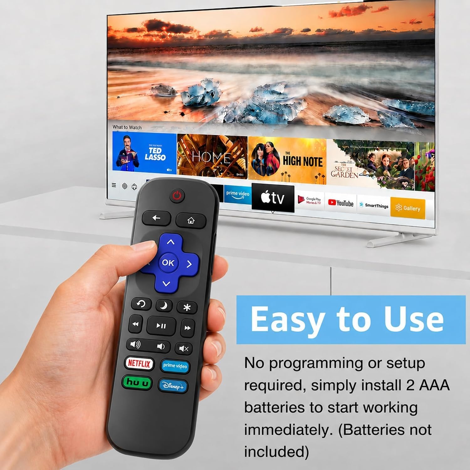 (3+2 Packs) Replacement Remote Control for Roku with Soft Silicone Case, Universal Remote for TCL Roku/Hisense Roku/Onn Roku/Westinghouse Roku/Philips Roku Smart TVs (Not for Roku Stick/Box)