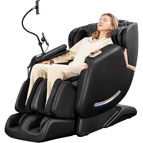 4D Massage Chairs Full Body - 53.5 Extend Sl Track Shiatsu Massage Chair - Zero Gravity Massage Chair,11 Massage Techniques,Core Heating & 22 Airbag, Smart Foot Rollers,Ai Voice, Yoga Mode