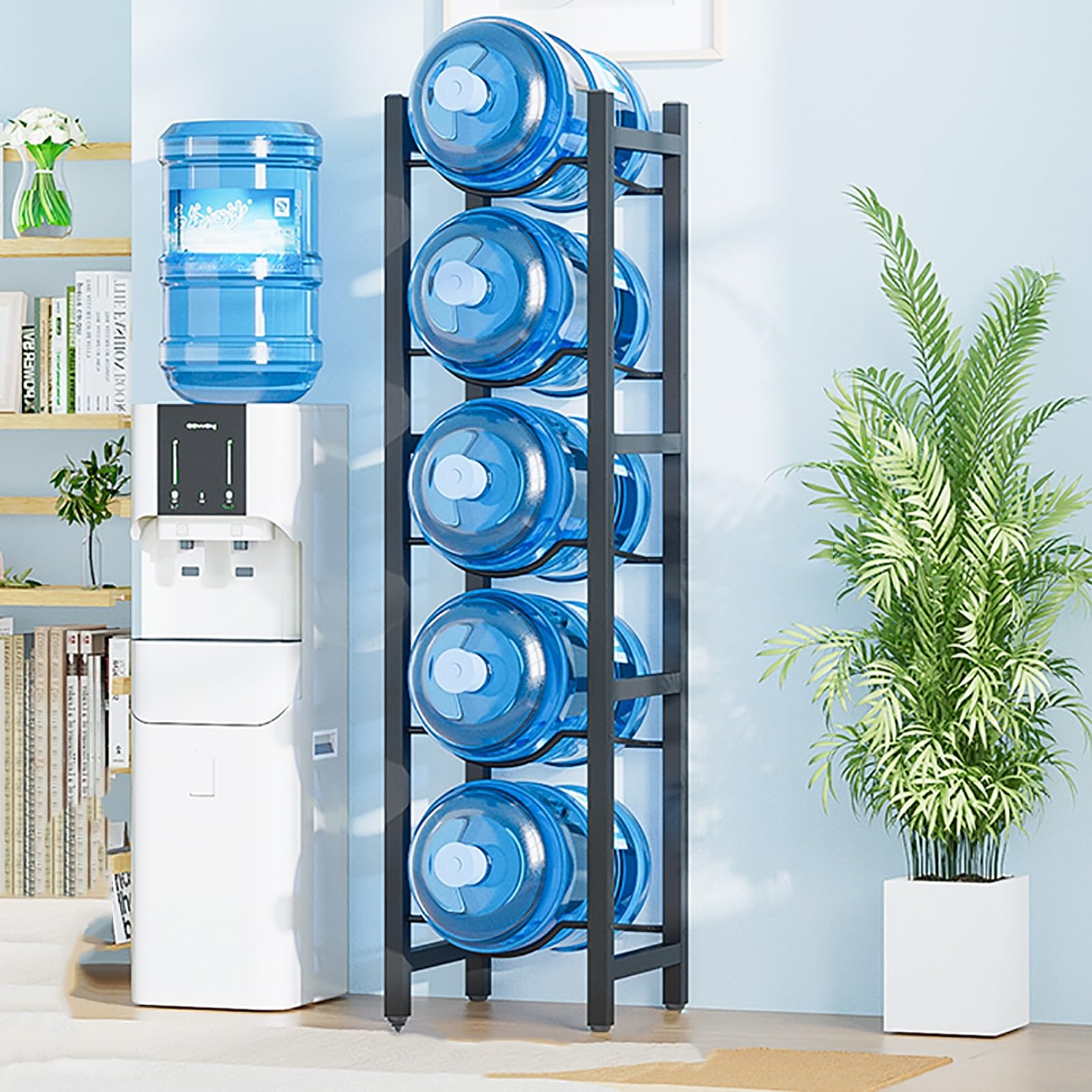 Soporte para botellas de agua ideal para mantener el orden en tu cocina y oficina