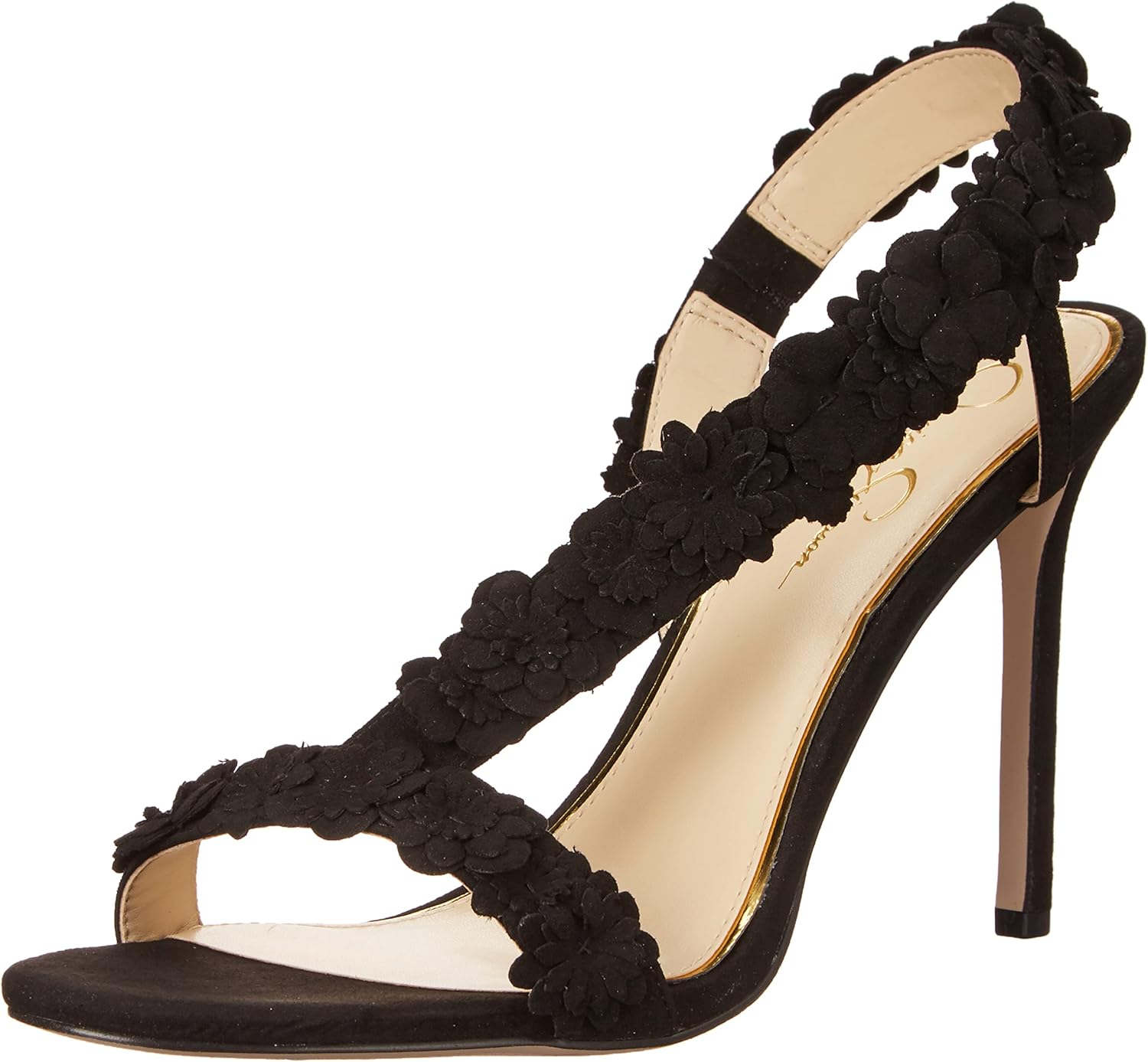 Jessica Simpson Women's Jessin Heeled Sandal, Black, 8.5