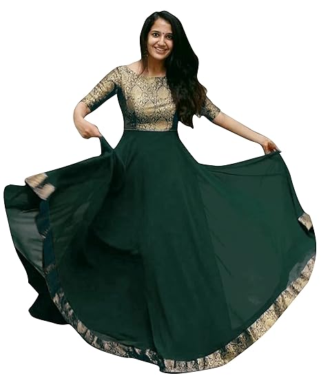 Shehzadi Womens Fit and Flare Maxi Gown