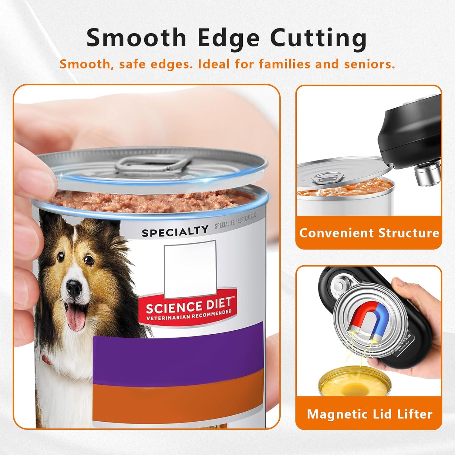Auto Stop Electric Can Opener, Wall Mounted