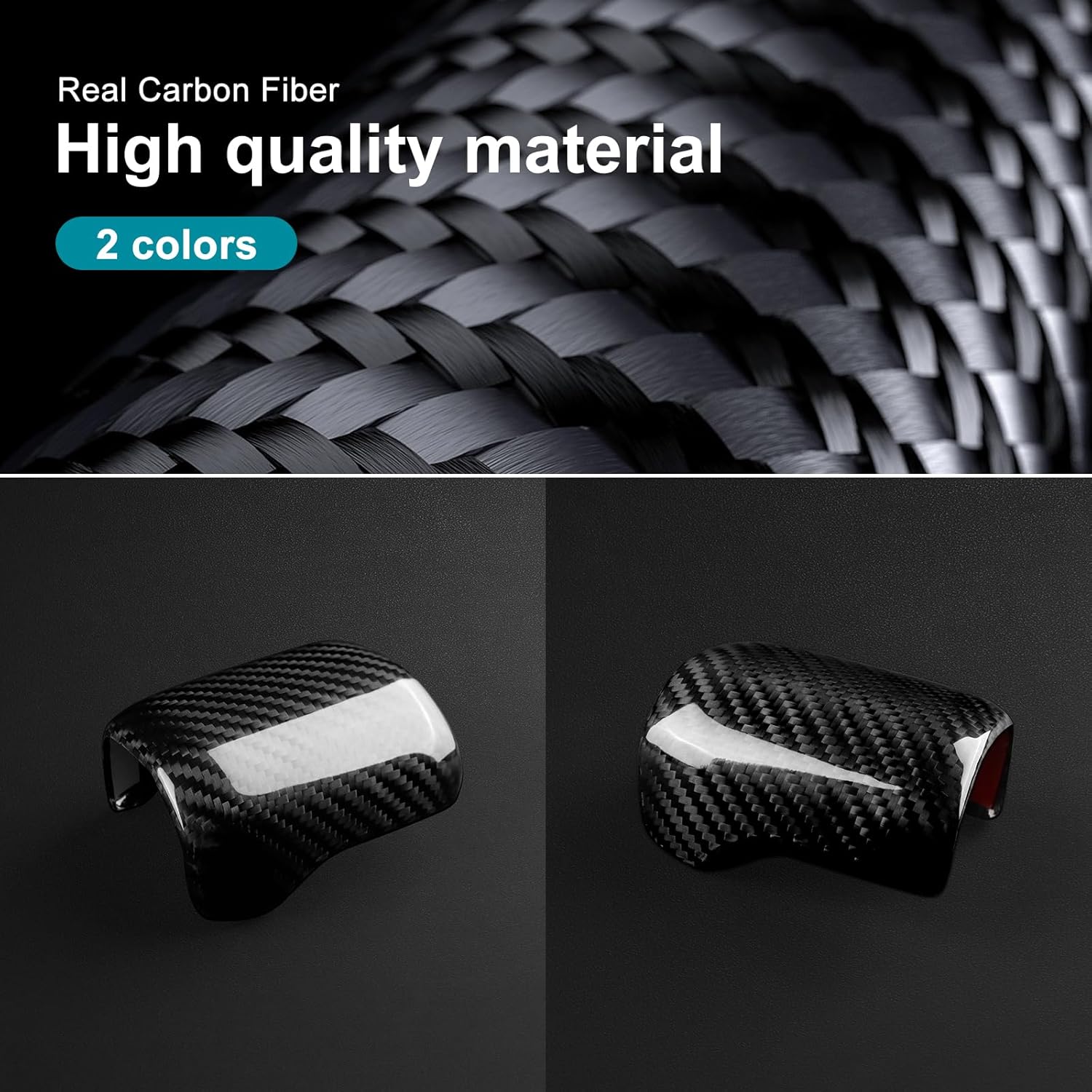 AIRSPEED for Ford F150 2021 2022 2023 2024 Carbon Fiber Gear Shift Knob Cover, Carbon Gear Head Interior Trim Accessory
