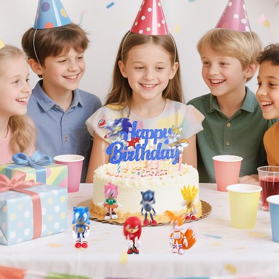 7Pcs Soni Cake Topper, Soni Figures Cake Decoration, Cartoon Theme Birthday Decorations For Kids