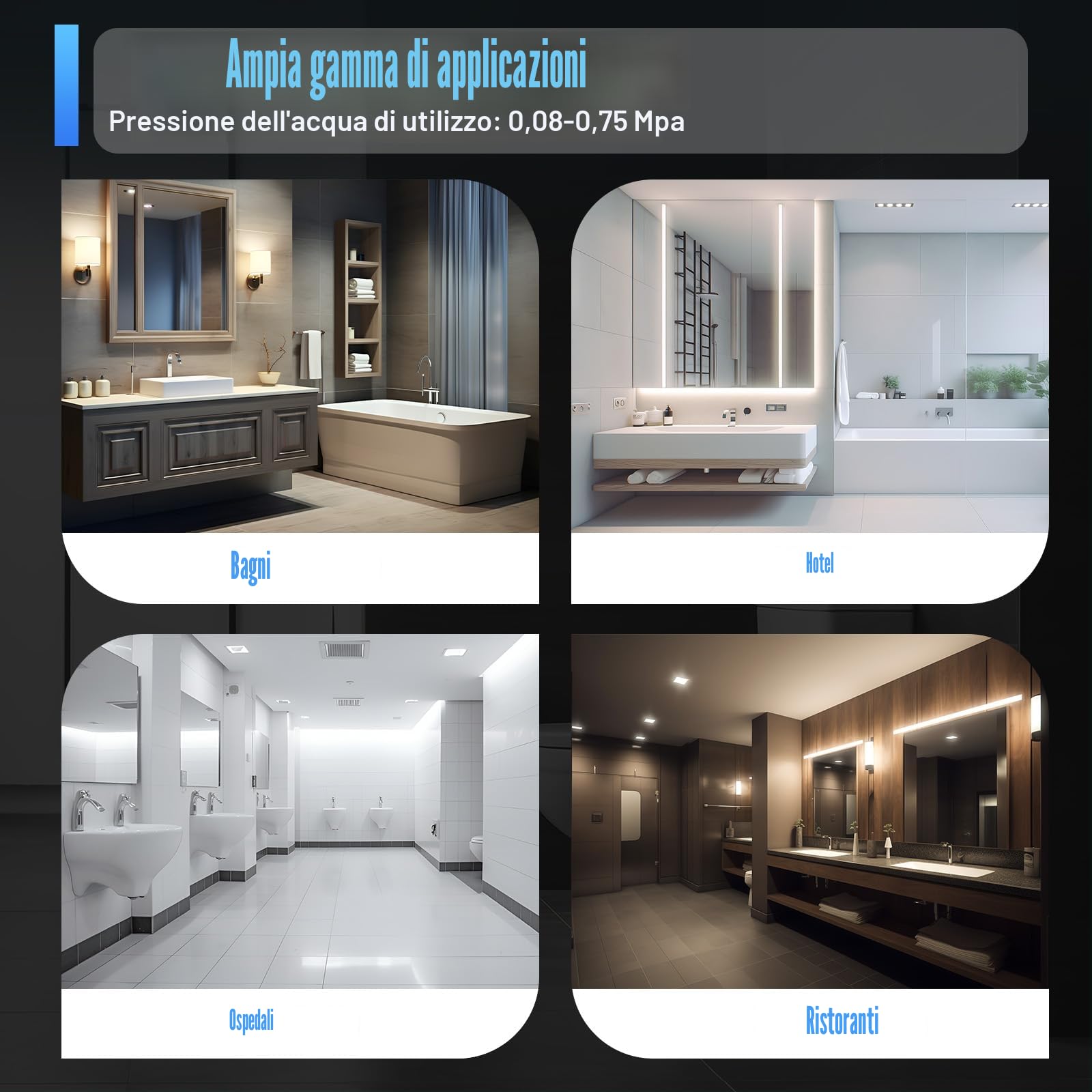 Sedile WC Elettrico Smart WC con Doccia, WC Riscaldato, Pulizia Automatica, Deodorazione Automatica del Getto, Temperatura Regolabile, Massaggio, WC Intelligente