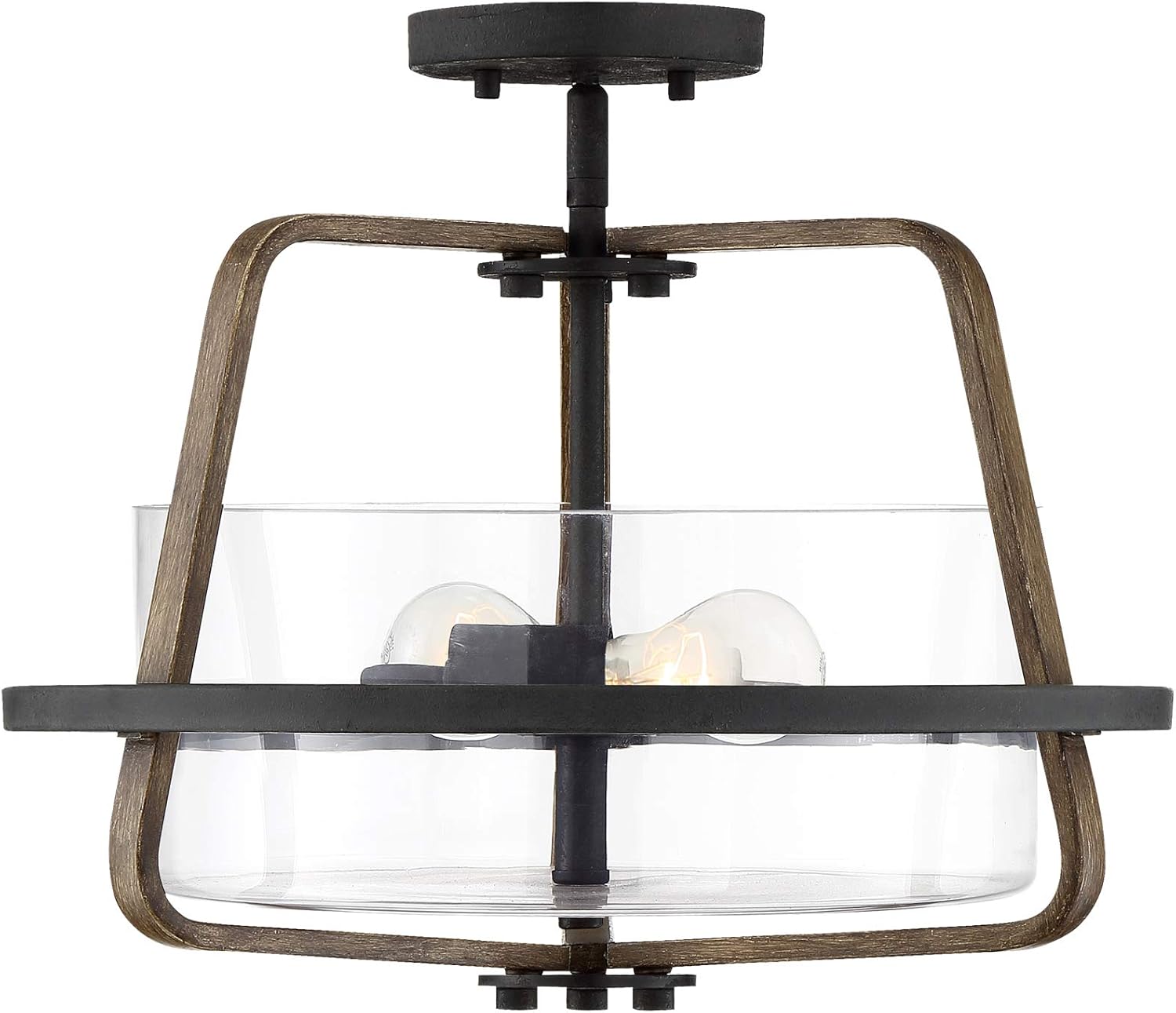 Designers Fountain Ryder 2 Light Semi-Flush Mount Ceiling Light, 93511-FB