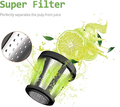 Miniatura 4 de whall ZM1512 - Exprimidor lento, exprimidor de apio, exprimidor de prensado en frío para verduras y frutas, exprimidores con motor silencioso y