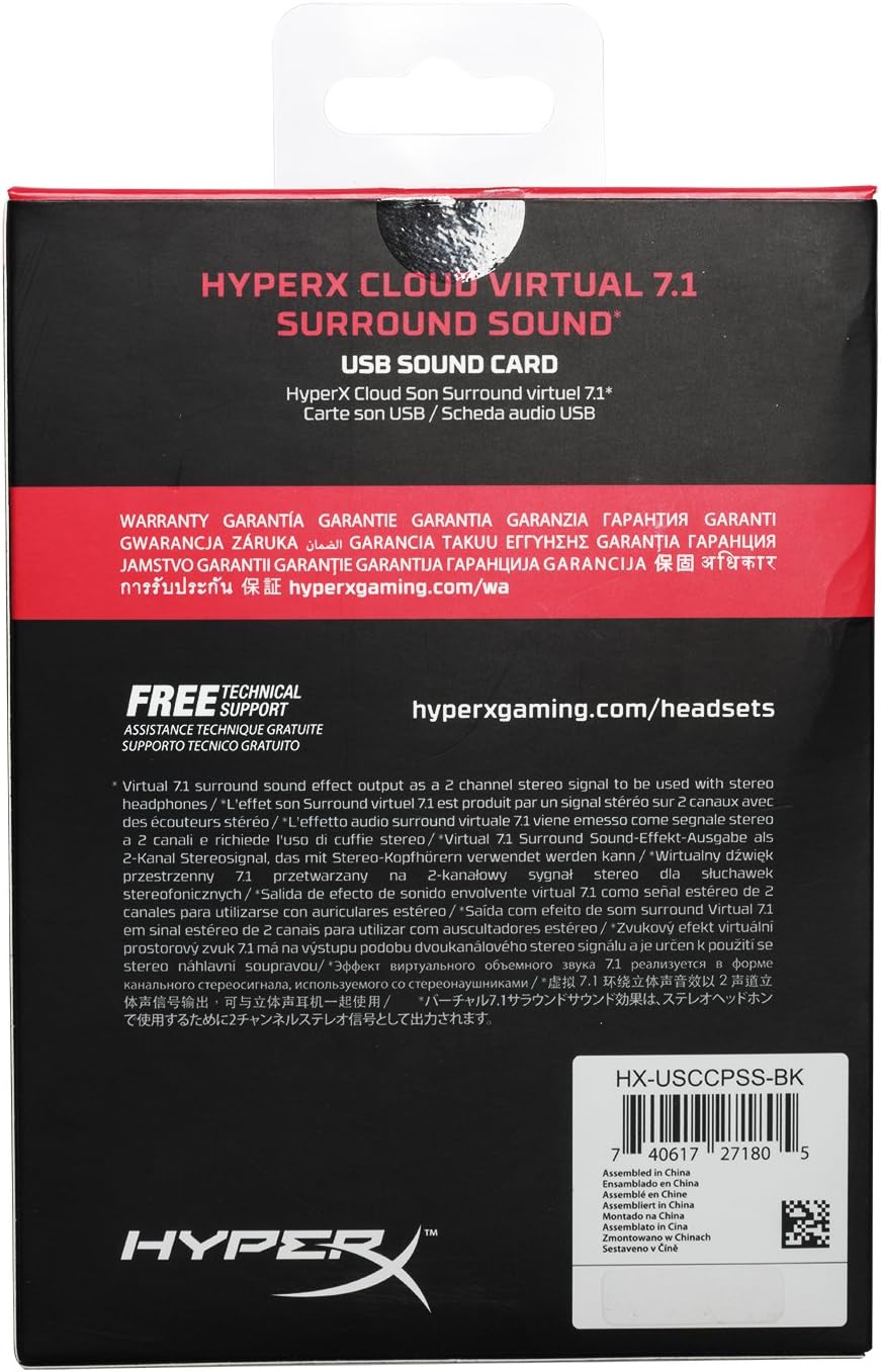 HyperX Cloud Virtual 7.1 Surround Sound USB Card (HX-USCCPSS-BK)
