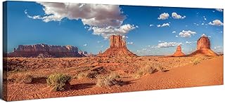 Monument Valley Wall Art USA Arizona Wall Decor American National Park Pictures Utah Desert Landscape Canvas Prints Painting Nature Poster Artwork for Bedroom Living Room Home Decoration 14x48”