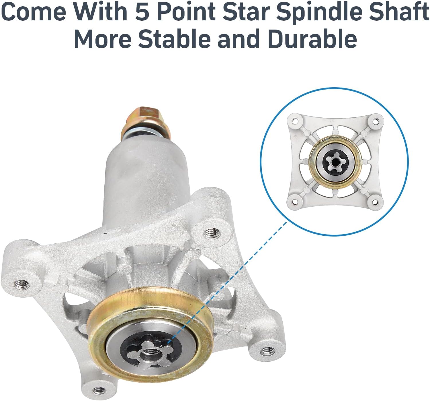 Lawn Mower Spindle Fits for 532187292 532192870 187292 532187281 21546238 21546299 Mower Spindle Compatible with Husqvarna YTH24V48 Ariens Craftsman Poulan Jonsered Murray Mandrel Assembly, 3 Pack