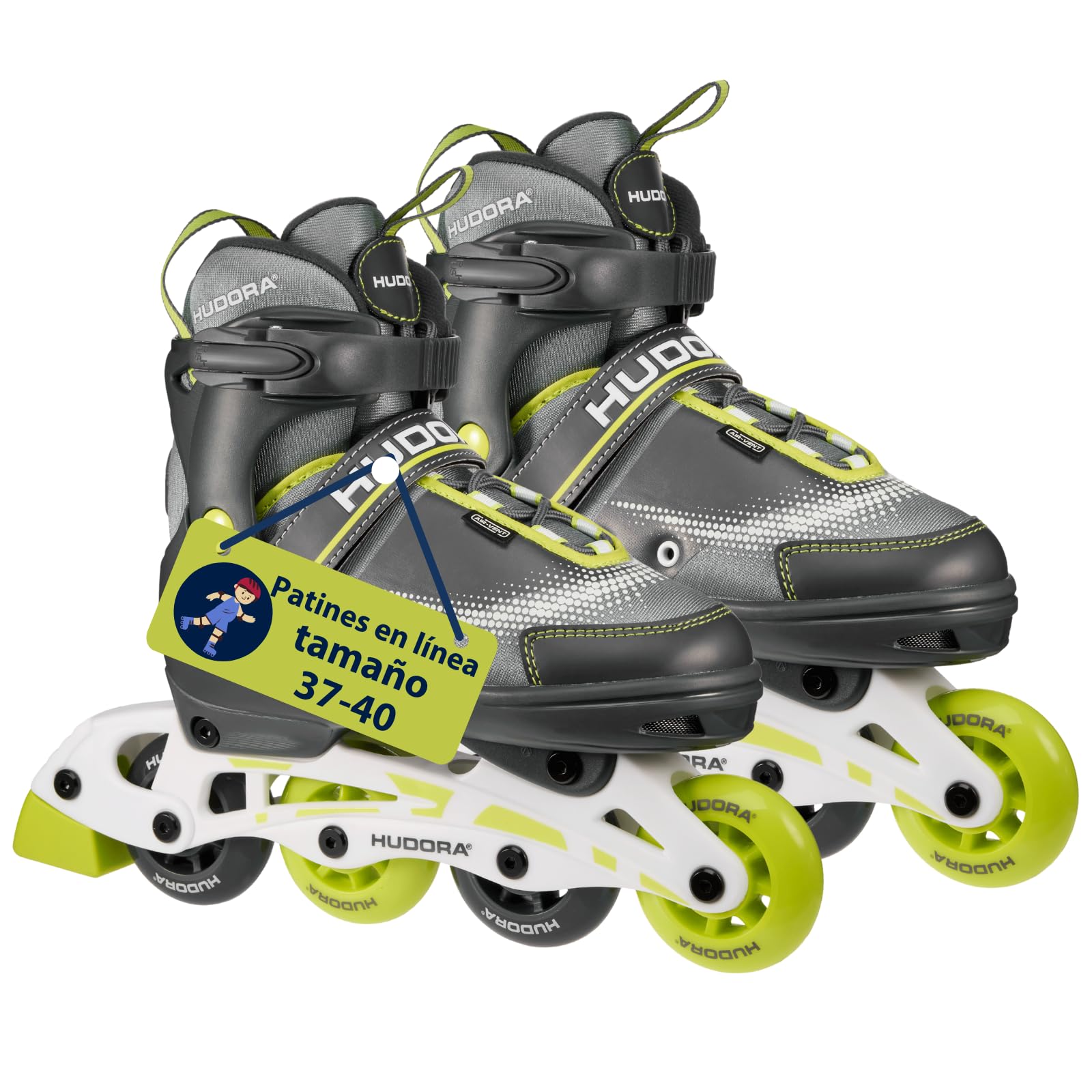 HUDORA Patines de Ruedas MIA/Leon - Patines para niños/Adolescentes y Adultos en Diferentes Tallas y Colores - Ajustables en 4 Tallas - cómodos y Elegantes — view 8