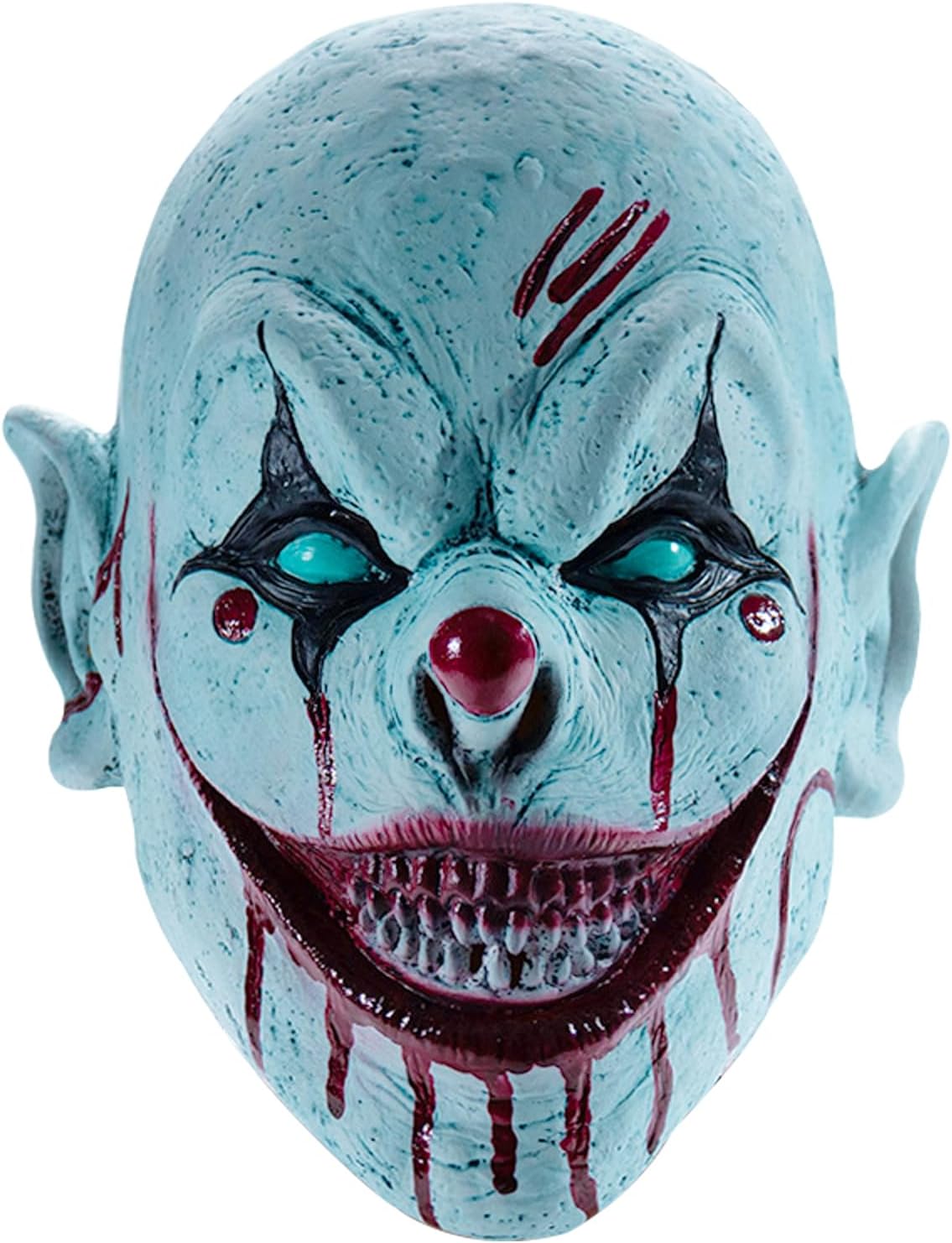 Horror Clown Mask Scary Evil Killer Halloween Cosplay Mask Creepy Demon Masquerade Party Accessories Full Head Latex
