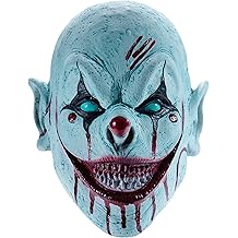 Horror Clown Mask Scary Evil Killer Halloween Cosplay Mask Creepy Demon Masquerade Party Accessories Full Head Latex