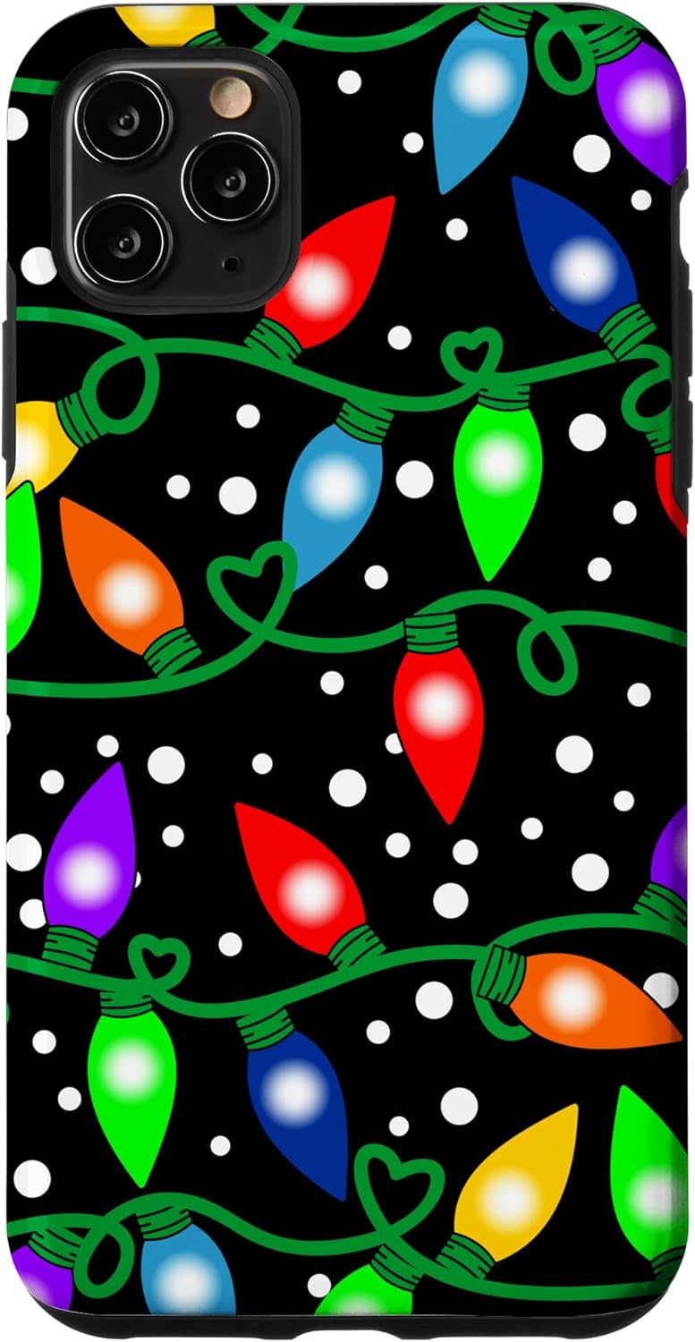 Christmas Lights Pattern Colorful Decor Case for iPhone 11 Pro Max