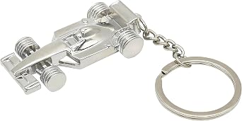 3D Race Car Keychain Charm Novelty Metal Racing Model Key Chain Ring Pendant Keyring Gifts for Men Women