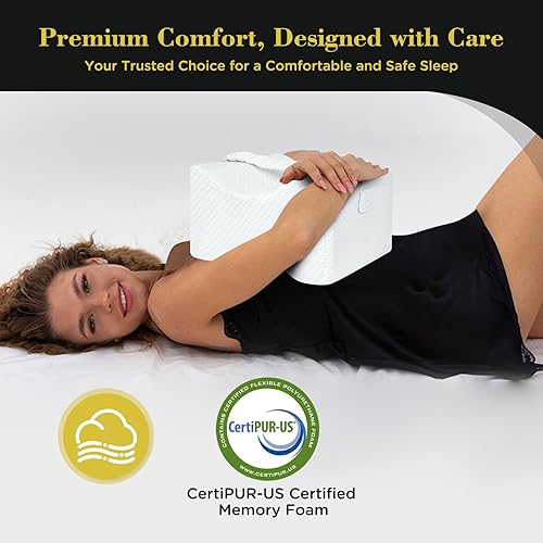 Miniatura 8 de Almohada de rodilla para dormir de lado, almohada de piernas para ciática, espalda, caderas, rodillas, alivio del dolor en las articulaciones,