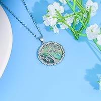 Vista 14 de SmileBelle Tree of Life Necklace as Birthday Gifts for Mom Grandma, Mom Gifts for Stepmom as Bonus Mom Gifts From Daughter, Silver Mother in Law