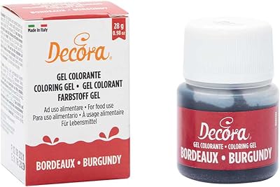 Decora 9600824 Gel Colorante Decora Bordeaux 28 G, dal colore intenso e brillante