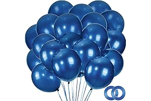 100 Pack Navy Blue Latex Balloons: Premium Helium Adorned Decorations for Unforgettable Festivities