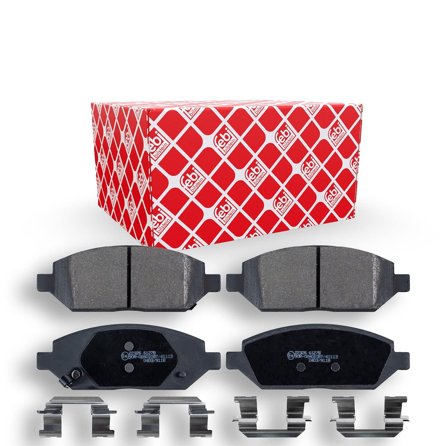 febi bilstein 16974 Brake Pad Set with fastening material, 1 unit